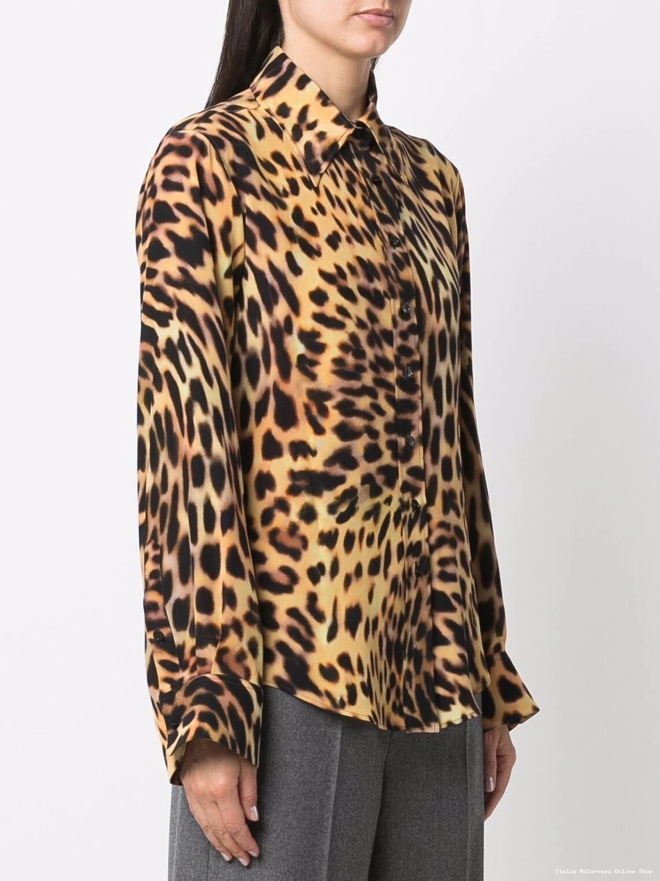 Cheap all-over Stella Women shirt McCartney leopard-print 0817